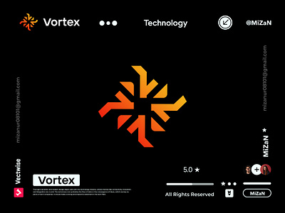 Vortex tech logo | tech arrow arrows branding business logo data flow graphic design logo logo creation logo design logoinspirations minimalist logo modern tech tech logo technology companies