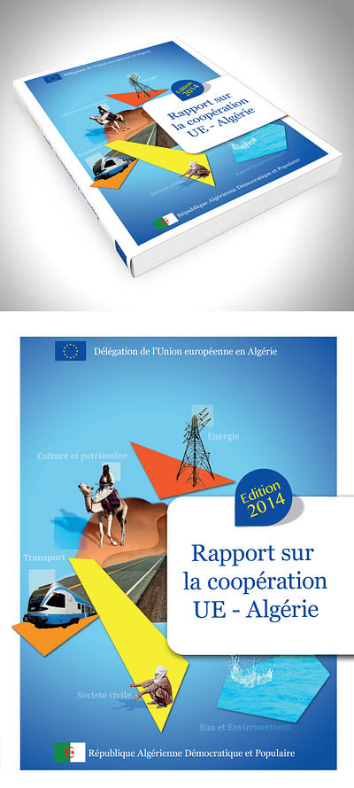 Annual report designed for European Union annual report book cover book graphic design printing