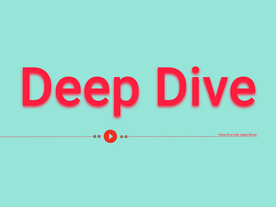 "Deep Dive with Apple Music" – UI/UX Redesign Concept design ui user experience ux visual design