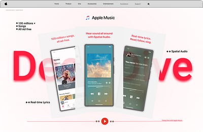 Landing Page Design: Apple Music design ui user experience ux visual design