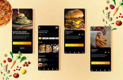 FoodDeliveryAppDesignInFrame branding graphic design ui