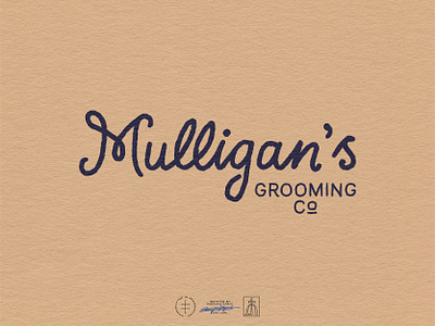 Mulligan's Grooming Co. Alternative Wordmark brand design brand identity branding branding design hand drawn hand lettering handlettering identity design lettering logo logo design logotype retro script type typographic typography vintage visual identity wordmark