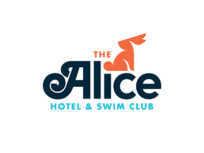 The Alice Hotel & Swim Club alice arizona branding bunny hotel logo motel rabbit swim club tucson