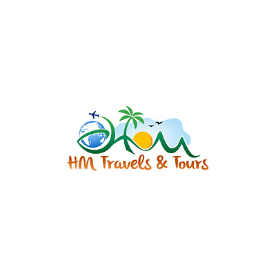 HM Travels & Tours; A travel Company Logo Branding abstract brand identity brand identity designer branding company logo creative logo design graphic design h travel logo hm logo hm travels logo illustration logo nature logo tour company logo tour logo travel logo travels company logo travels logo