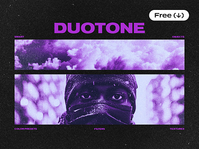 Retro Grainy Duotone Photo Effect download duotone dust effect free freebie grain grunge noise photo photoshop pixelbuddha psd riso risograph risoprint speckles stipple template