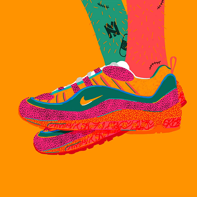 Nikes design doodle flat illustration nike procreate art