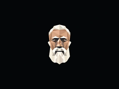 Geometric Old Man Logo branding design emblem face geometric icon identity illustration logo low poly man mark mythology old oldman portrait sailor symbol vector wise