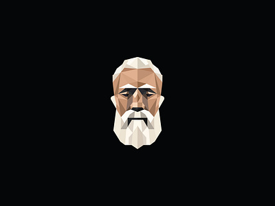 Geometric Old Man Logo branding design emblem face geometric icon identity illustration logo low poly man mark mythology old oldman portrait sailor symbol vector wise