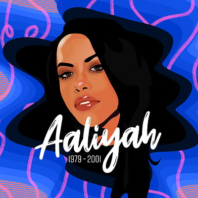 Aaliyah art doodle illustration procreat art