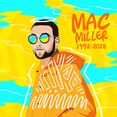 Mac Miller art doodle illustration procreate art