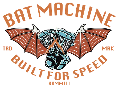 BAT MACHINE badges branding design graphic design illustration logo logo design merchandise ui