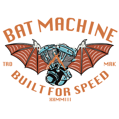 BAT MACHINE badges branding design graphic design illustration logo logo design merchandise ui