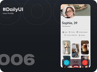 DailyUI 006 User Profile app app design design ui uxuidesign