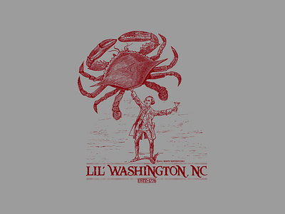 Lil Dub, Big Crab 1776 apparel crab nc north carolina red river tourism washington