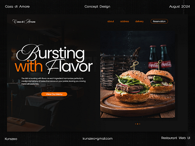 [Casa di Amore] - Restaurant Web UI Concept Design branding figma graphic design restaurant web ui ui ui ux user experience user interface web design