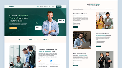 Nuum - Finance & Consultancy Agency website agency agent business consultancy consultation expertise figma finance firm landing page ui uiux uiuxdesign ux website