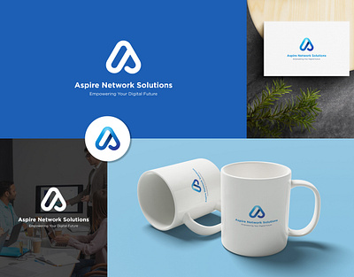 Aspire Network Solutions Logo design | Logo Design branding design designing figma graphicdesign logo logodesign marketing