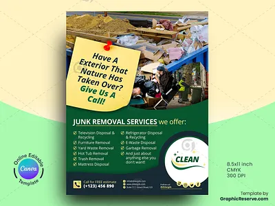 Junk Removal Service Providing Canva Flyer apartment cleaning services canva canva flyer design canva template design cleaning service cleaning service flyer cleaning service flyer design flyer house cleaning flyer junk removal junk removal flyer power washing flyer pressure washing