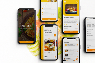 Plateful Food Delivery App | Food Delivery App appdesign design designing figma foodapp ui uiux ux