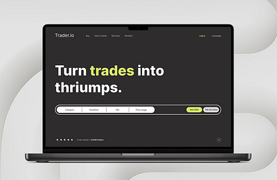 Trader.io figma graphic design landing page ui ux web design