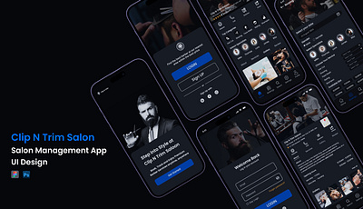 Salon Management App branding graphic design ui