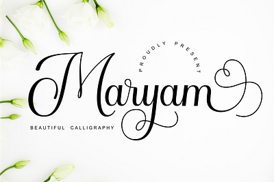 Maryam - Elegant Script Font alphabet calligraphy design display font elegant font fonts handwriting handwritten font script script font signature typography