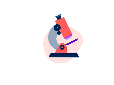 Microscopy chemistry dribbble health illustration investigation laboratory logo microscopy science ui