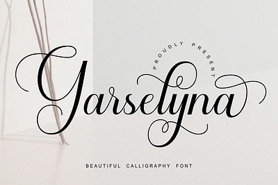 Garselyna - Beauty Calligraphy Font alphabet calligraphy design display font elegant font fonts handwriting handwritten font script script font signature typography