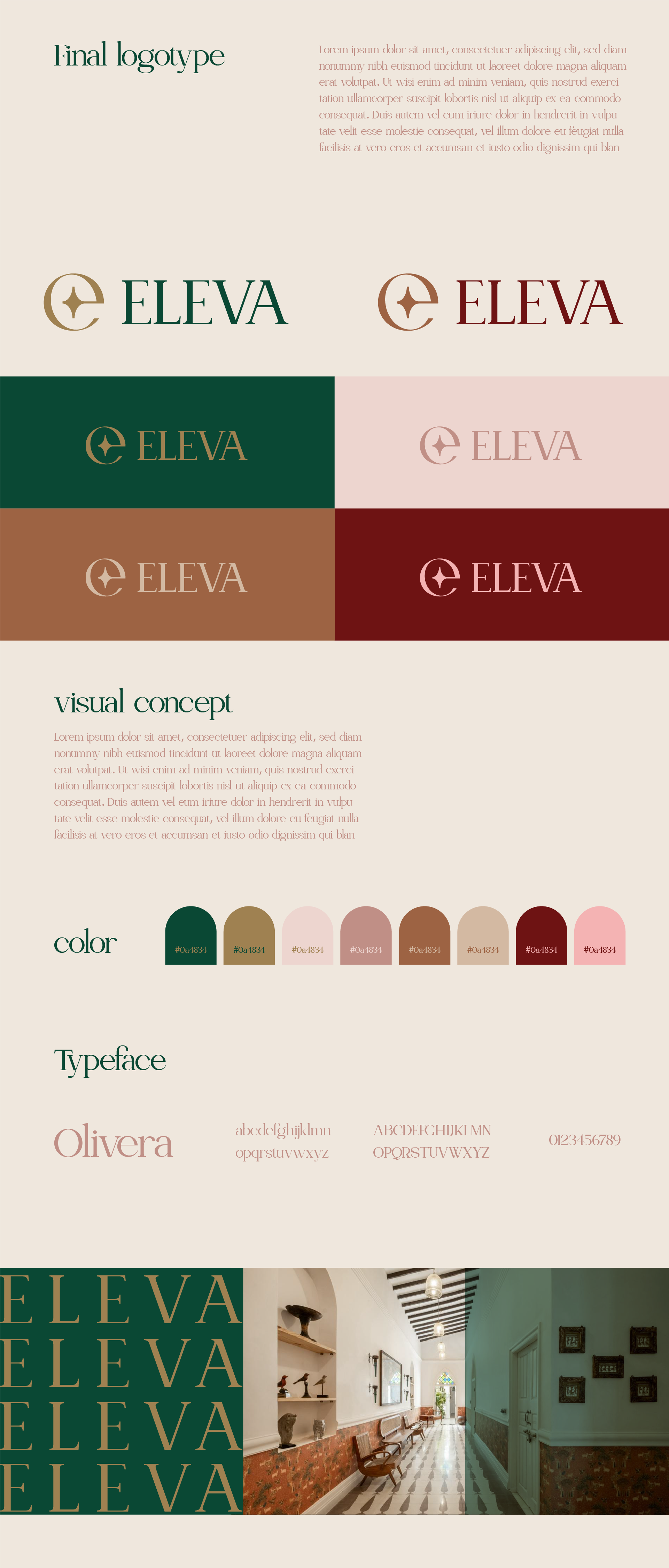 ELEVA luxury hotel branding & logo design