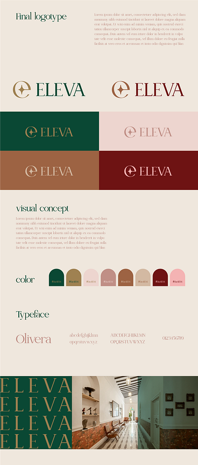 ELEVA luxury hotel branding & logo design