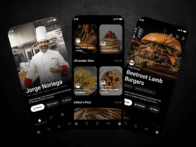 Food App UI Design branding design food app graphic design logo ui ui design ux