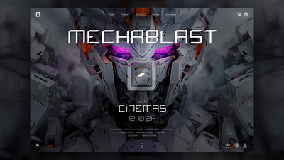 MECHABLAST Web - Intro 3d animation branding design film futuristic hero intro landing landingpage mecha minimalist robot section ui ux website