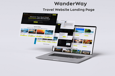 WanderWay-Travel Website Landing Page branding graphic design landingpage travelwebsite ui