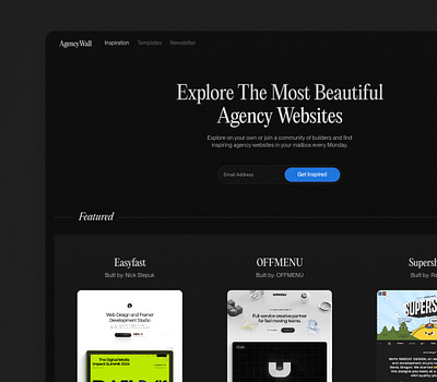 Agency website inspiration in dark mode agency dark mode directory framer hub inspiration web design