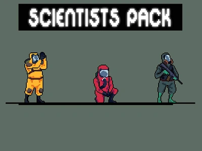 The Scientists Pixel Art Character Sprite Sheet Pack 2d art asset assets character craftpix game game assets gamedev illustration indie indie game scientist sprite sprites spritesheet spritesheets