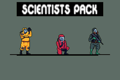 The Scientists Pixel Art Character Sprite Sheet Pack 2d art asset assets character craftpix game game assets gamedev illustration indie indie game scientist sprite sprites spritesheet spritesheets