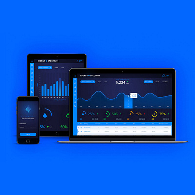 Energy Spectrum - Dashboard dashboard data visualization energy management infographics marketing onboarding strategy ui user experience user interface ux