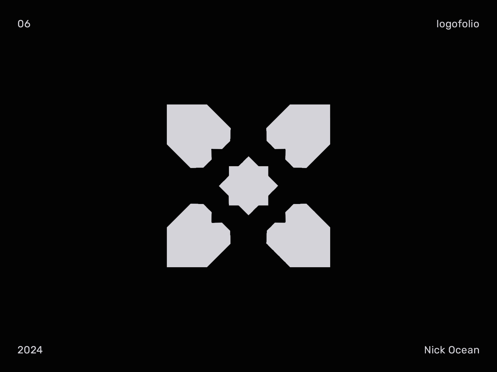 Logomark #006 (Dark version) abstract art artwork design digital geometric geometrical geometry graphic illustration logo mark minimal modern print shapes symbol symmetric symmetry vector