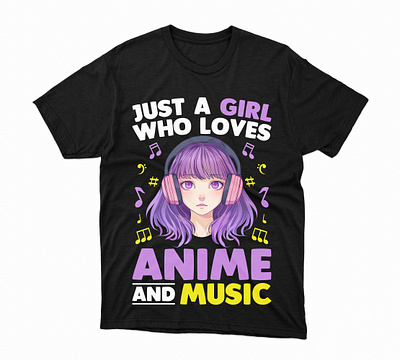 Just a girl who loves anime and music t shirt Design amazon tshirt anime anime tshirt bulk tshirt etsy girl anime girl tshirt just a girl music t shirt print on demand redbubble t shirt t shirt business t shirt design t shirts teespring tshirts typography usa t shirt