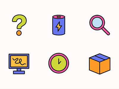 My Creative Process | Colorful Icons colorful design dribbble weekly warmup geometric graphic design icons illustration weekly warmup