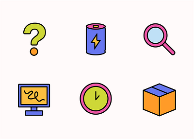 My Creative Process | Colorful Icons colorful design dribbble weekly warmup geometric graphic design icons illustration weekly warmup