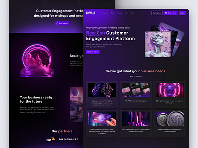 LoyalZ.io - NFTs & tokens tailored for brands 2 blockchain brands collection crypto dark design light marketplace nft shop ui ux website