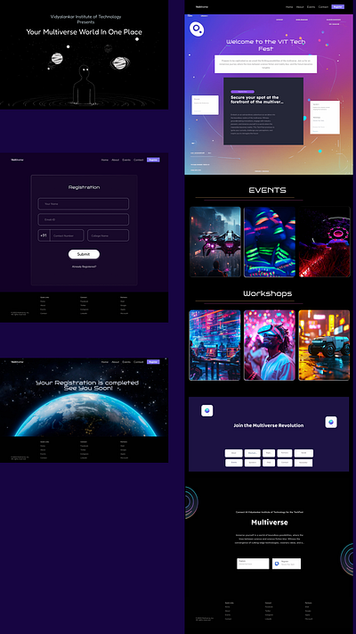 Multiverse Landing Page animation branding graphic design motion graphics ui