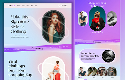 Clothing website branding ecommerce figma graphic design landing page ui uiux ux website