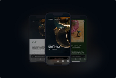 The Contrast Club visual identity web design