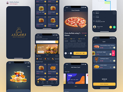 5Stars Food Delivery Mobile App burger case study delivery app fast food figma food menu mobile app restaurant ui uiux ux ux design