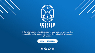 Edified Podcast Web Landing Page Mockup branding design edify episodes landing page logo podcast socials webpage website website design