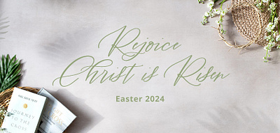 Easter Store 2024 Header Image calligraphic font calligraphy design easter store easter store theme easter theme green header image page design page header design photography product photography products sage green