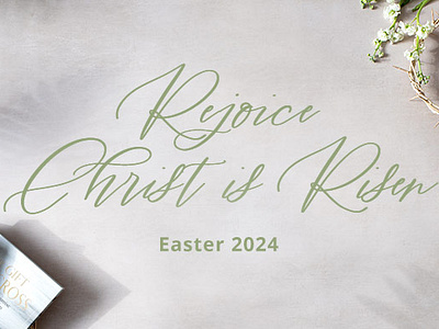 Easter Store 2024 Header Image calligraphic font calligraphy design easter store easter store theme easter theme green header image page design page header design photography product photography products sage green