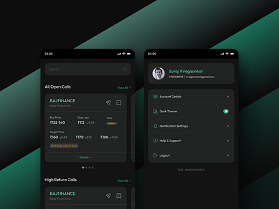 Because stalking stocks in the dark just feels cooler. 📉🌑 XD appdesign colorpalette colortheory components darkmode designsystem minimalism neutralcolor primarycolor productdesign stockmarketsleuthing uidesign uishowcase uiux